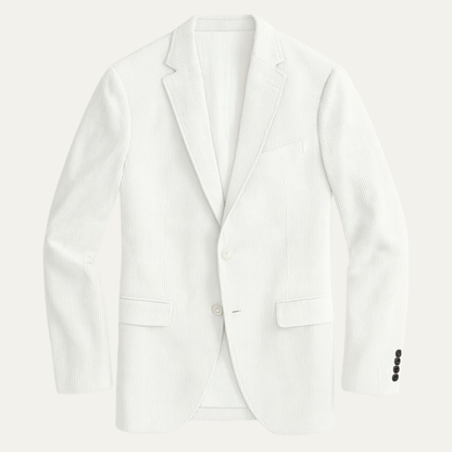 Classic Men's Corduroy Blazer Jacket with Notch Lapel - Nocini