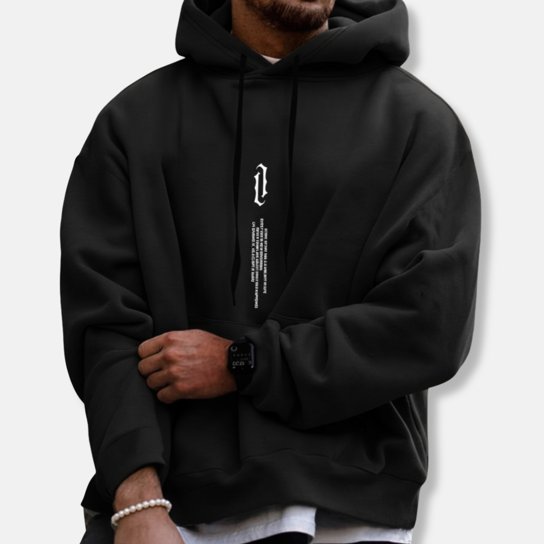 Relaxed Fit Men's Graphic Hoodie with Pockets - Nocini