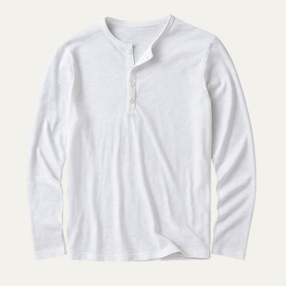 Classic Men's Long Sleeve Cotton Polo Shirt