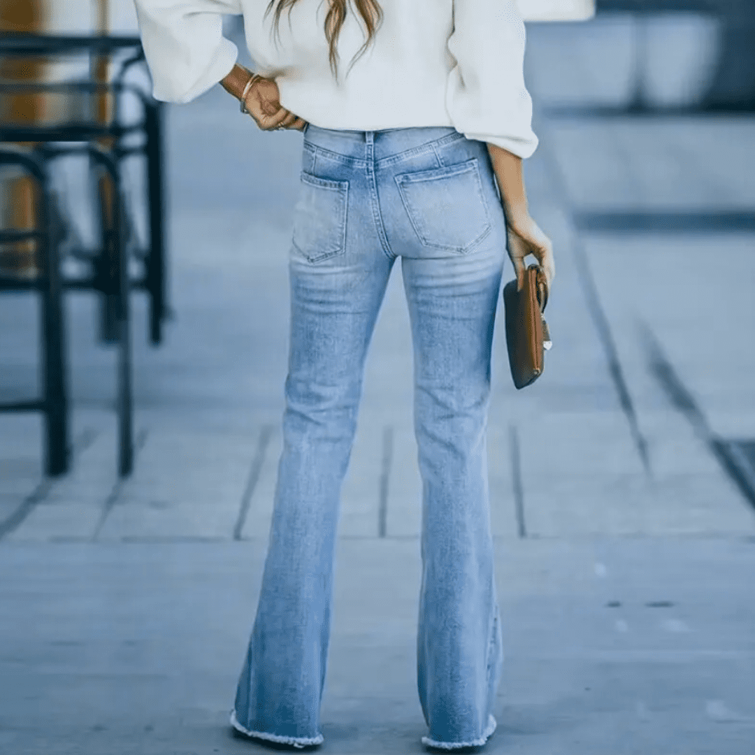 Trendy High Waisted Skinny Jeans for Ladies
