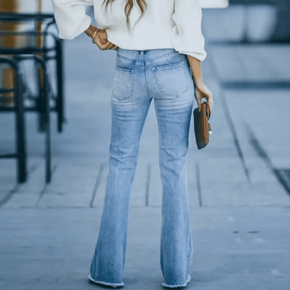 Trendy High Waisted Skinny Jeans for Ladies