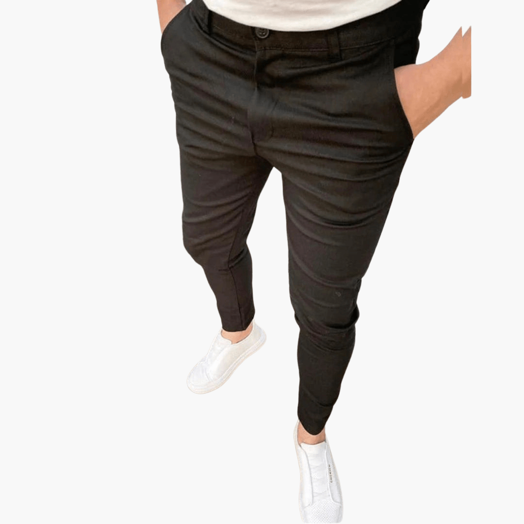 Men's Lightweight Black Jogger Pants - Olytrend