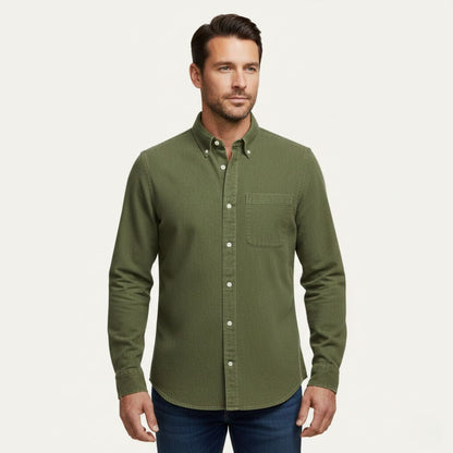 Relaxed Fit Blue Jeans Shirt for Men