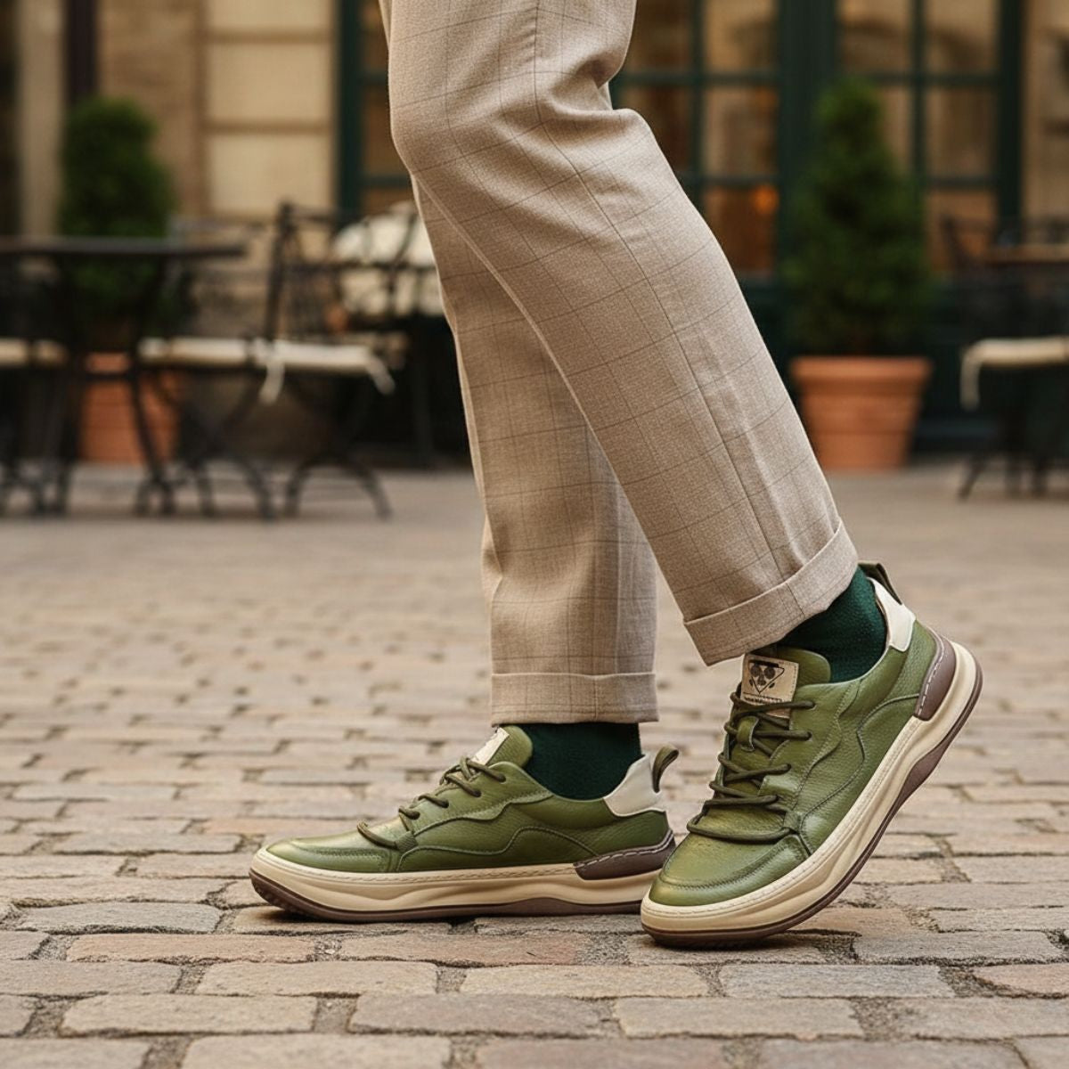 Comfortable Mens Orthopedic Leather Sneakers