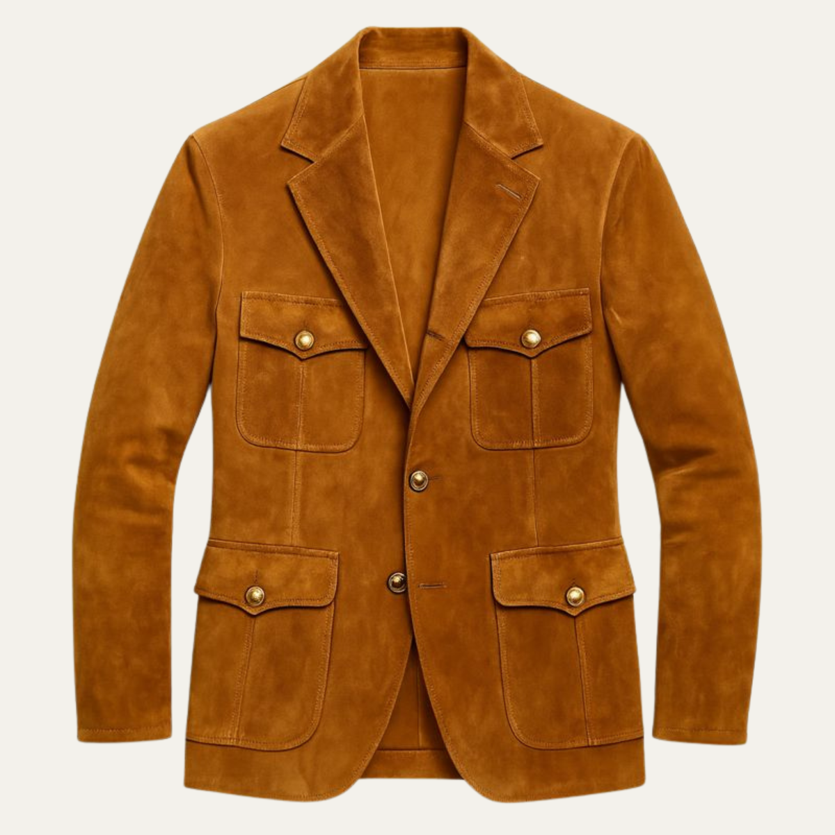 Slim Fit Suede Mens Casual Blazer Jacket - Nocini