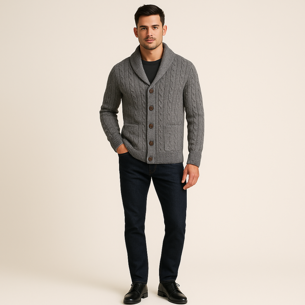 Stylish Men's Cardigan Sweater