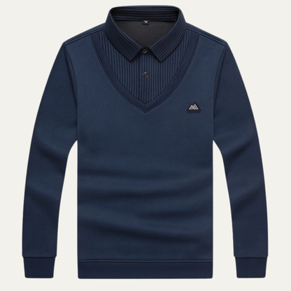 Classic Men's Thick Crew Neck Knit Sweater - Nocini