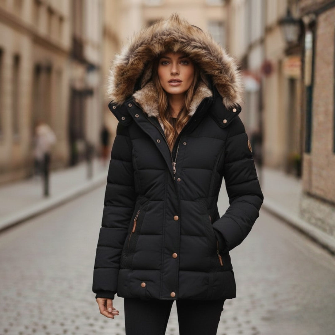 Ladies Warm Insulated Parka Coat - Olytrend