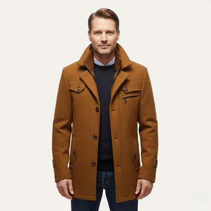 Warm Waterproof Men's Wool Winter Jacket