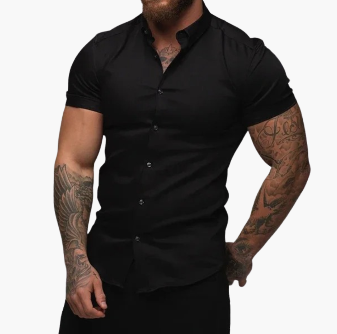 Fit Mens Short Sleeve Casual Shirt - Olytrend