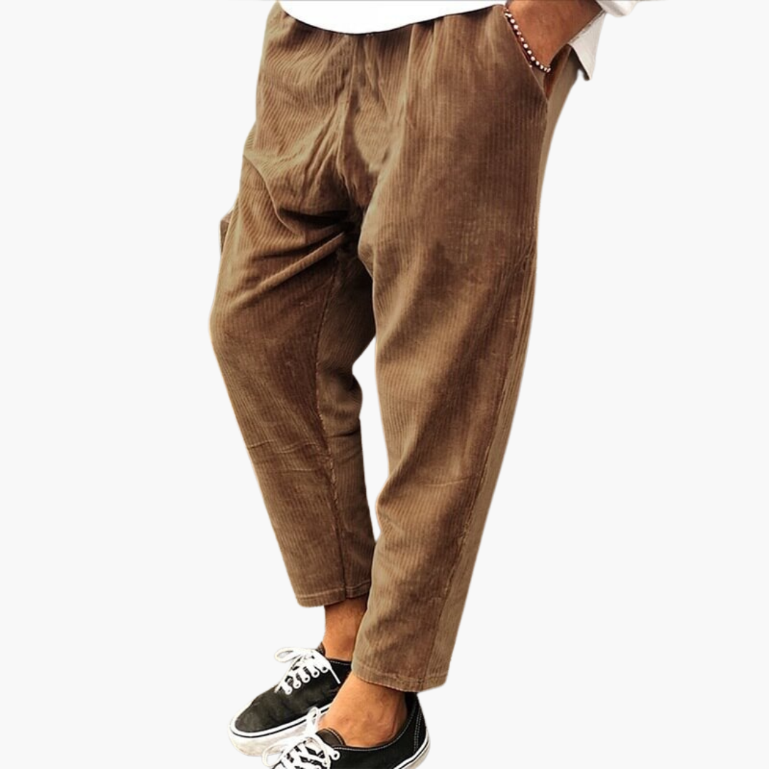 Comfortable Straight Fit Men's Corduroy Trousers