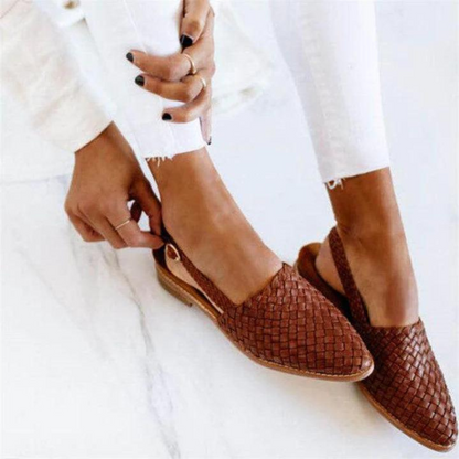 Chic Fabric Vegan Flat Ballet Shoes - Olytrend