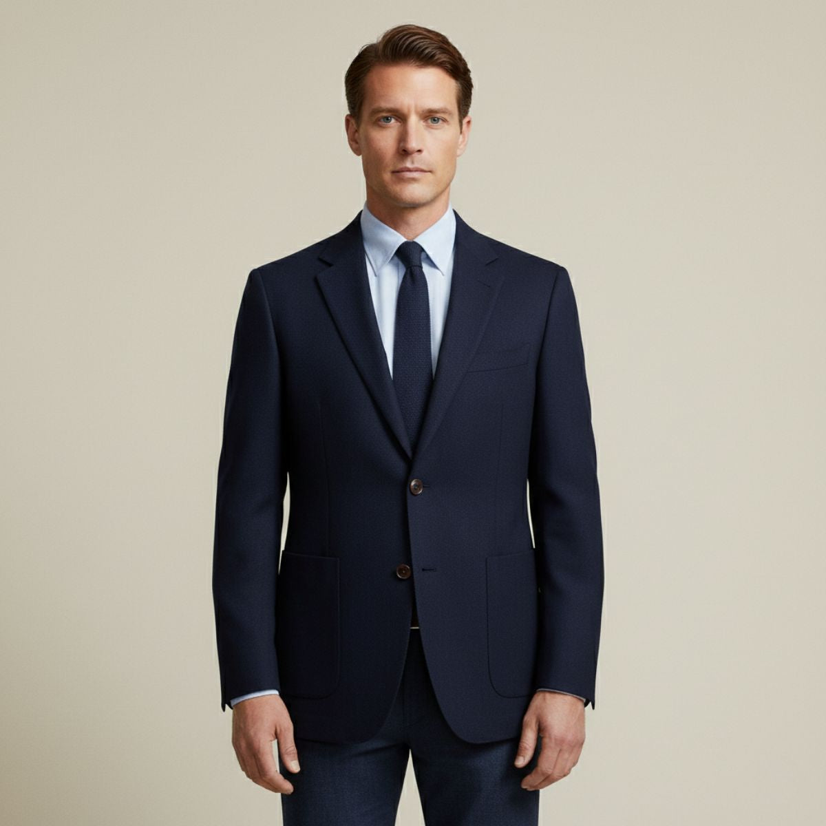 Classic Men's Tweed Business Blazer Jacket