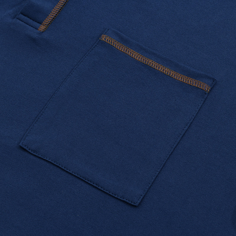 Relaxed Fit Men's Classic Henley Tee Shirt
