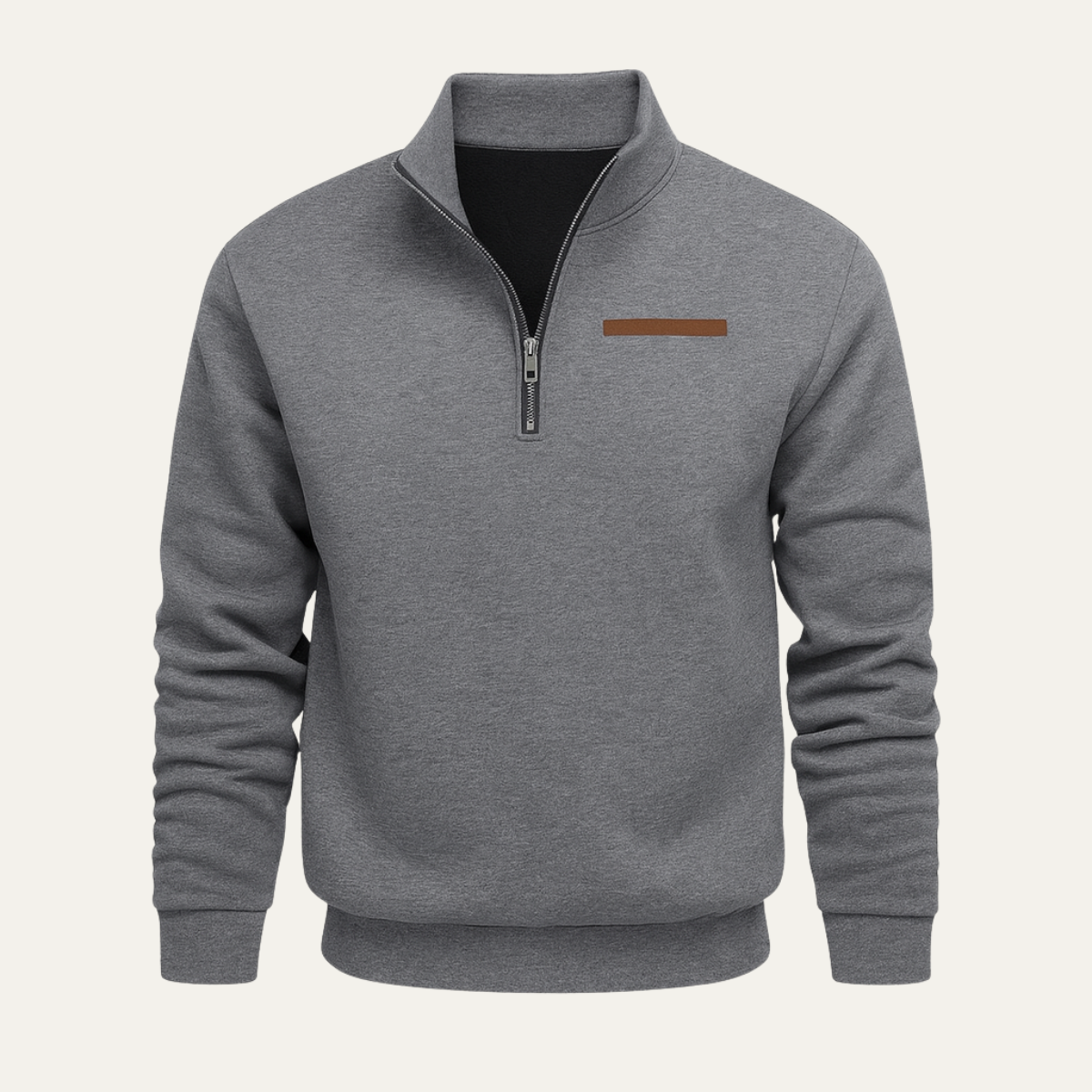 Men's Cozy Crew Neck Half Zip Knit Sweater - Nocini