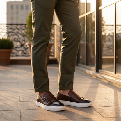 Luxury Mens Classic Leather Slip On Shoes