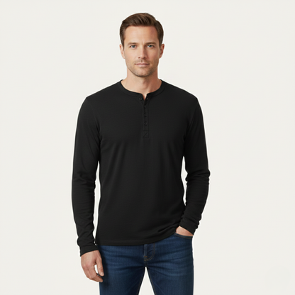 Classic Men's Cotton Long Sleeve Shirt