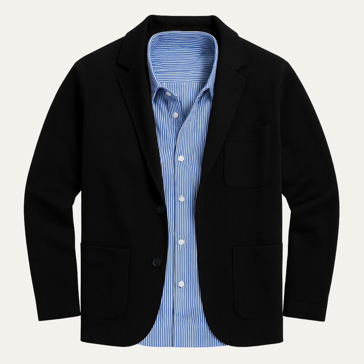 Classic Light Grey Suit Jacket for Men