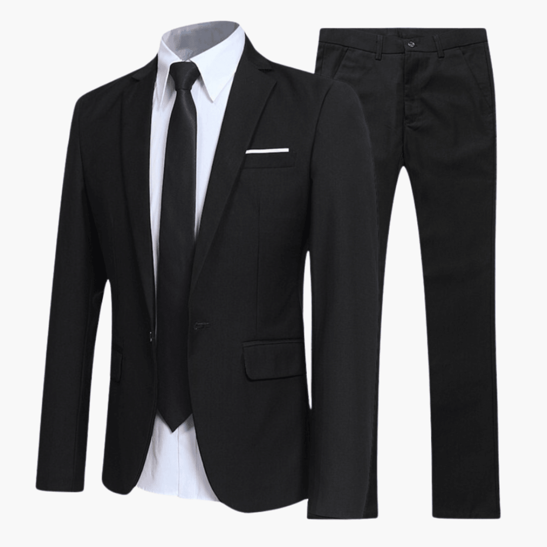 Classic 3 Piece Mens Suit Set with Tie - Olytrend