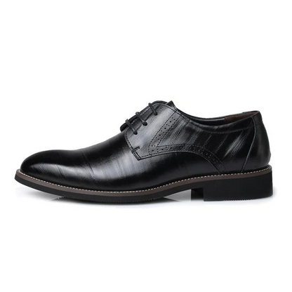 Elegant Vegan Leather Lace Up Dress Shoes - Olytrend