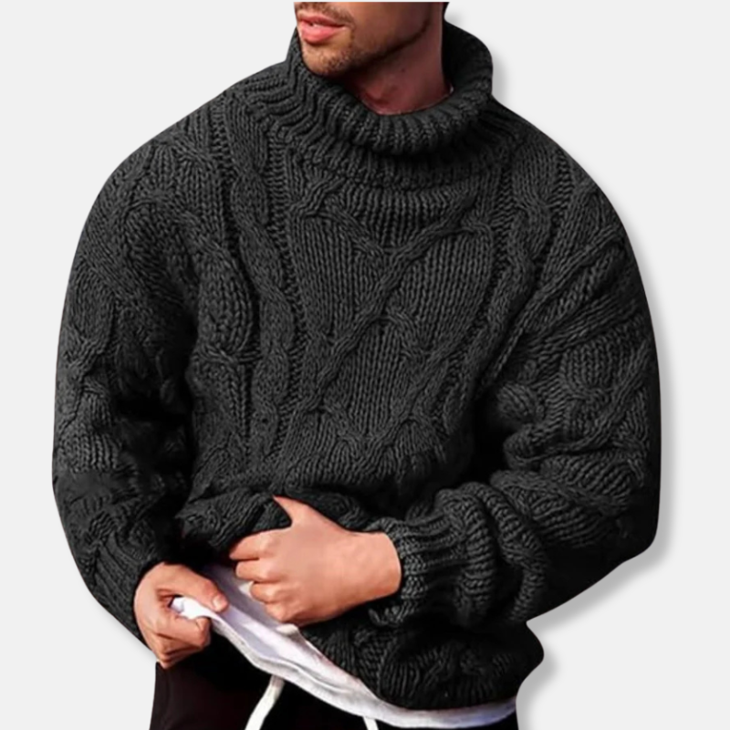 Soft Crew Neck Thick Knit Men's Sweater - Nocini