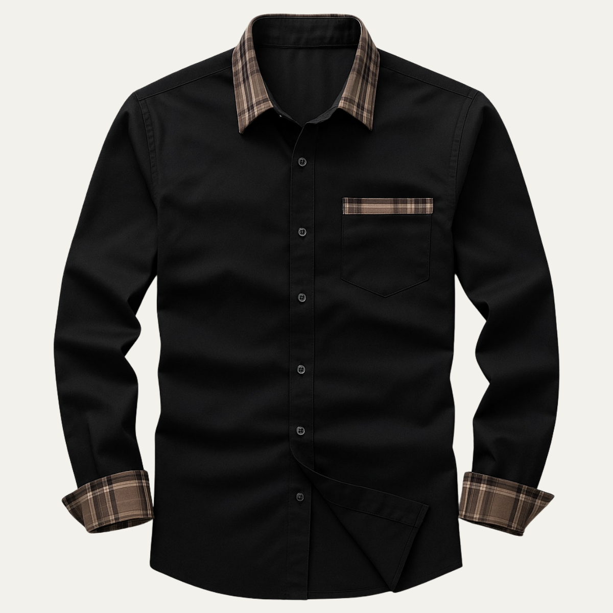 Relaxed Fit Plaid Shirt for Men - Nocini