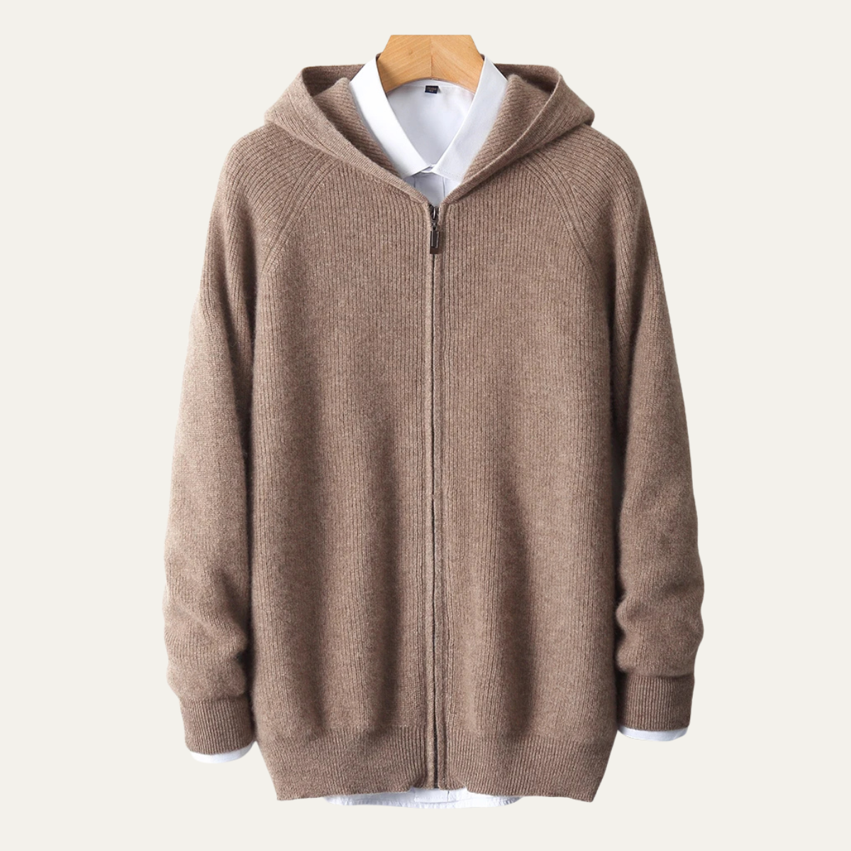 Warm Mens Merino Wool Zipper Sweater - Nocini