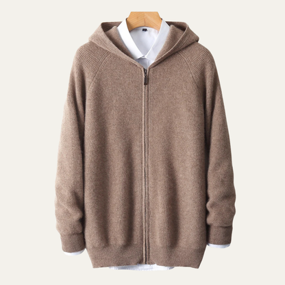 Warm Mens Merino Wool Zipper Sweater - Nocini
