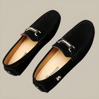 Soft Leather Slip On Loafers - Olytrend