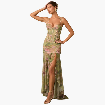 Floral Print Wrap Dress for Women - Olytrend