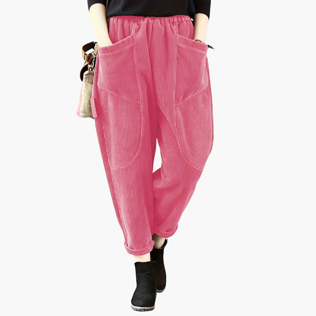 Ladies Comfortable Wide Leg Cargo Pants - Olytrend