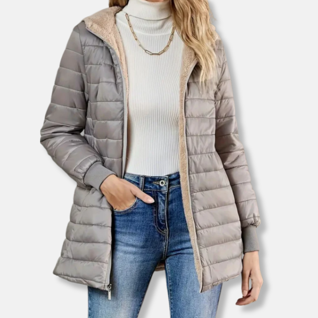 Warm Fleece Lined Hoodie Jacket - Nocini