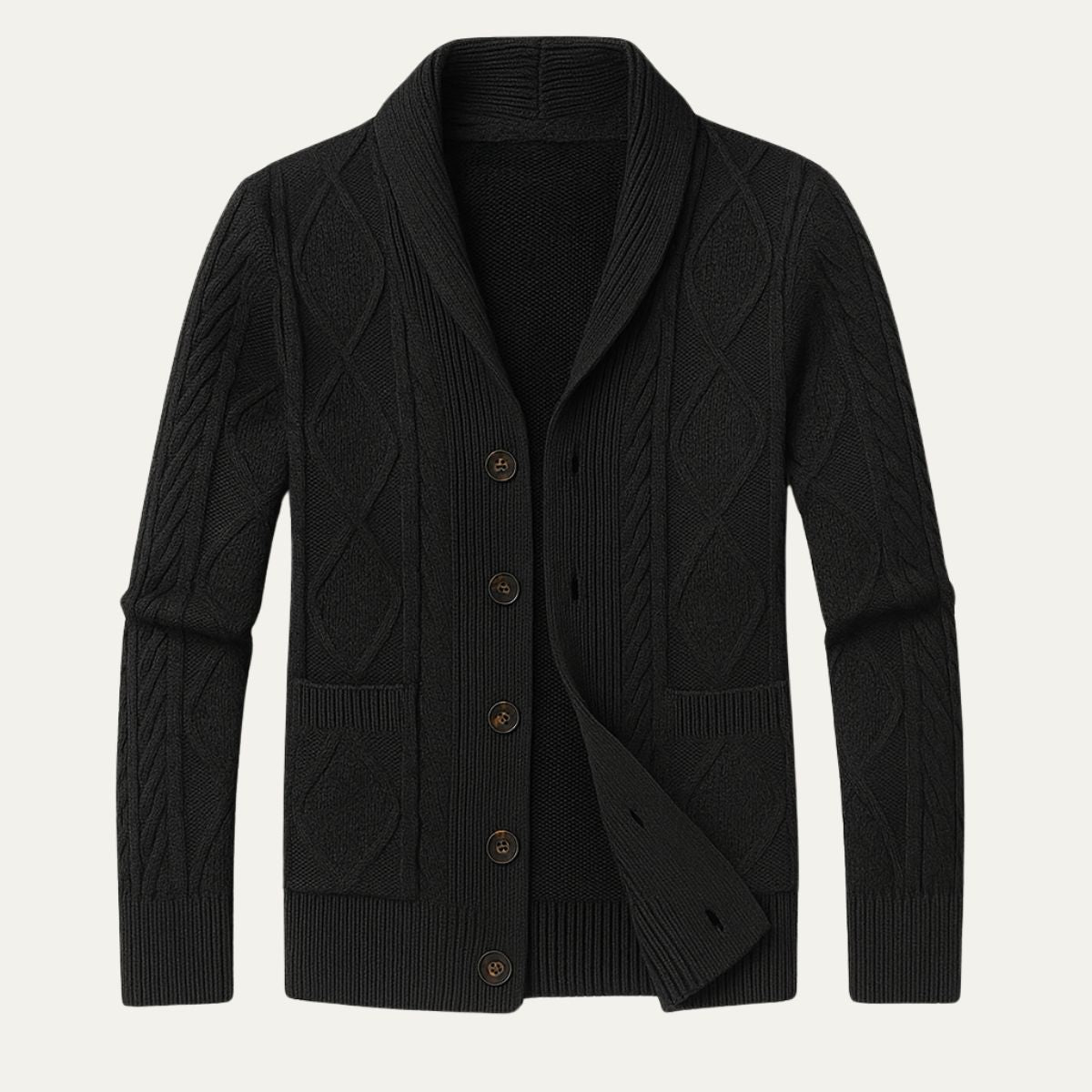 Luxurious Pure Cashmere Men's Cardigan Sweater