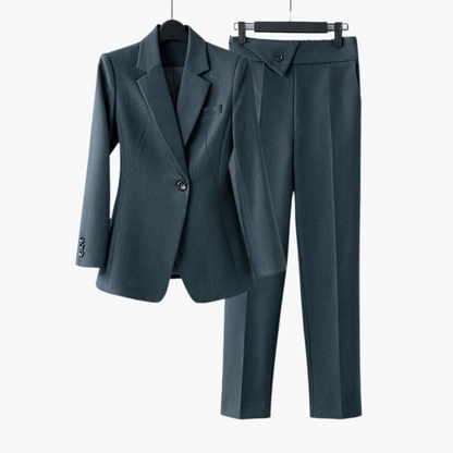 Classic Women's Suit with Fitted Trousers - Olytrend