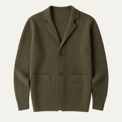 Luxury Men's Cashmere Blazer Cardigan with Pockets - Nocini