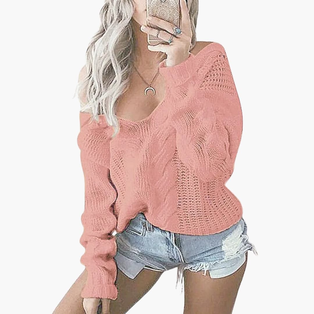 Large Women's Cozy Long Sleeve Sweater