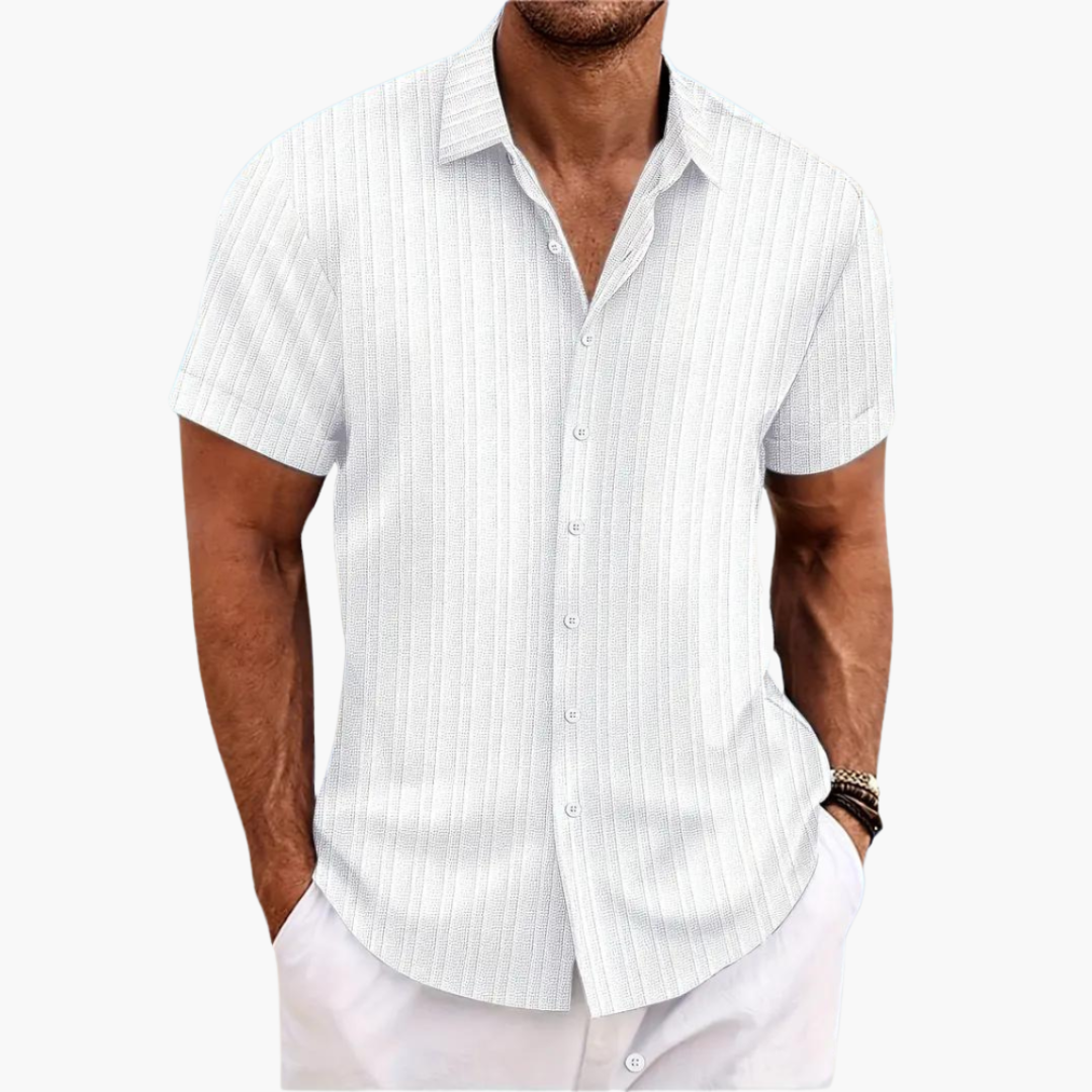 Casual Summer Striped Button Down Shirt - Olytrend