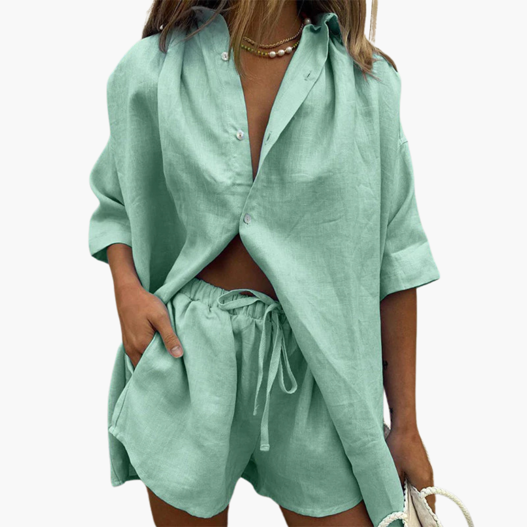 Casual 2 Piece Shorts Outfit for Women - Olytrend