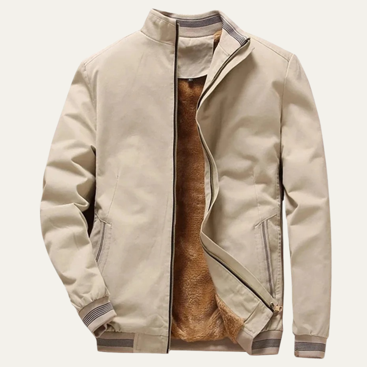 Cozy Men's Fleece Bomber Winter Jacket - Nocini