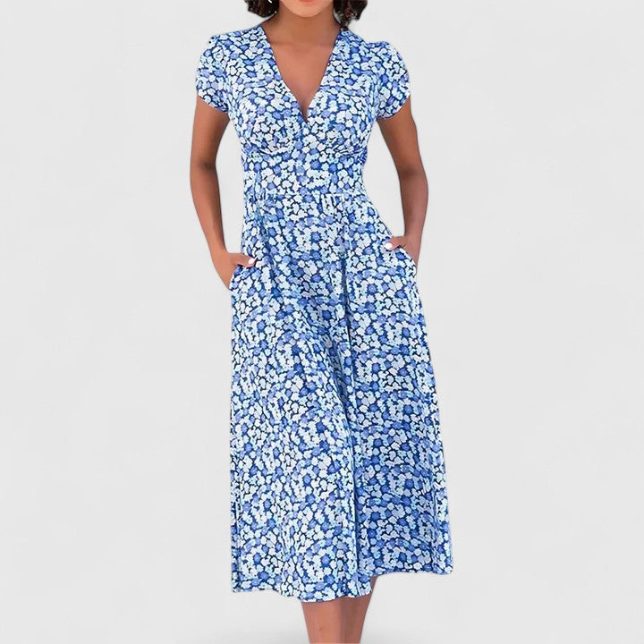Elegant Casual Midi Dress in Comfortable Material - Nocini