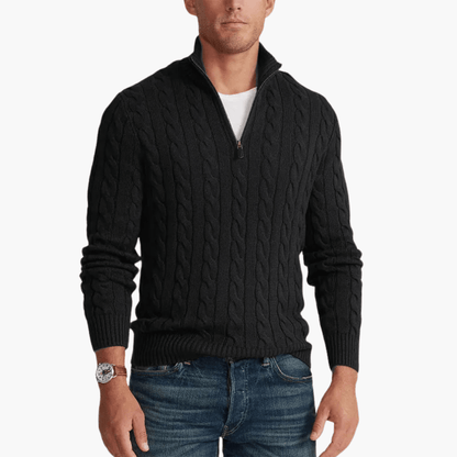 Warm Zip Up Men's Winter Sweater - Olytrend