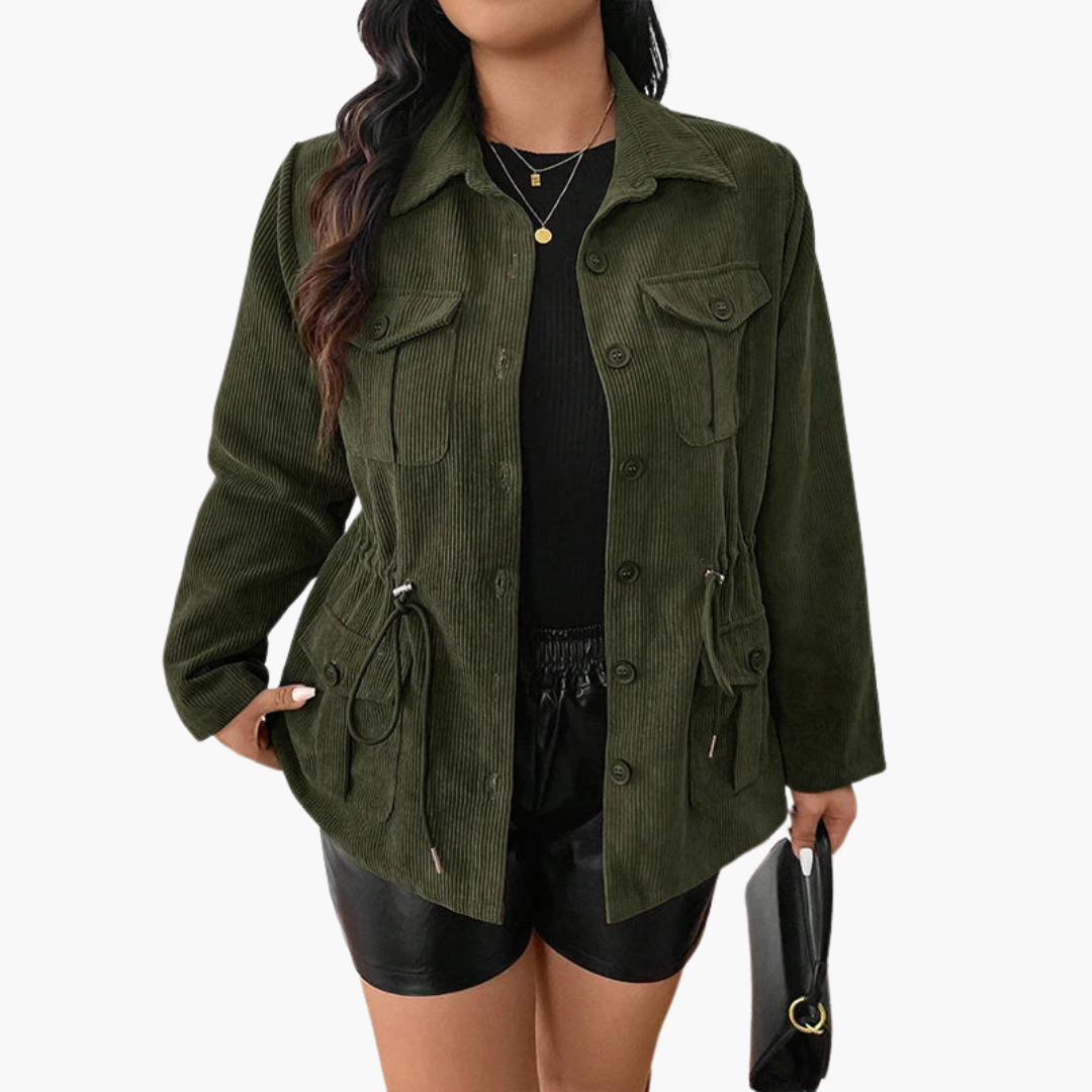 Ladies' Adjustable Drawstring Waist Jacket - Olytrend