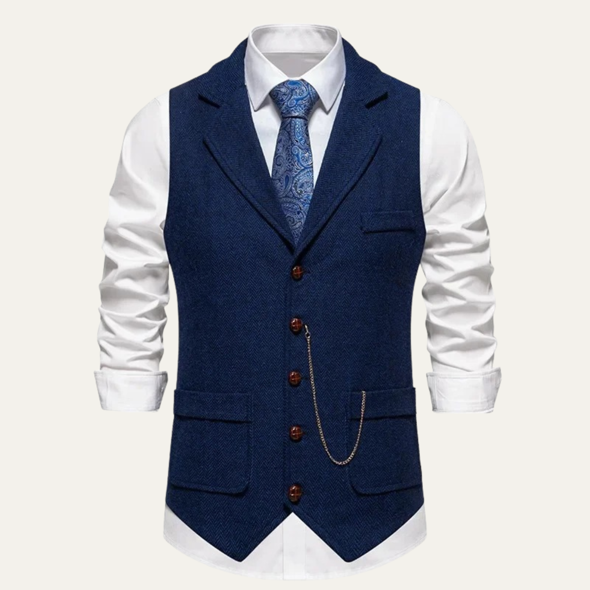 Traditional Mens Wool Tweed Waistcoat
