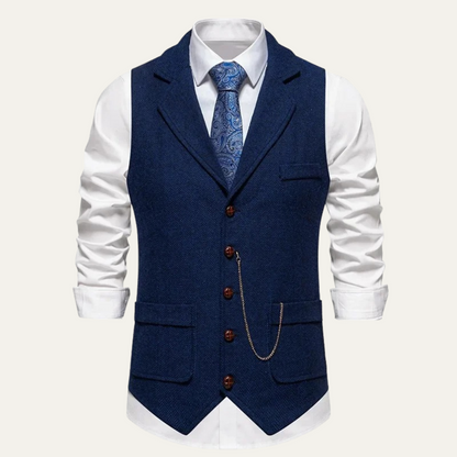 Traditional Mens Wool Tweed Waistcoat