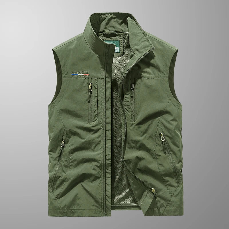 Lightweight Mens Ventilated Fishing Vest - Olytrend