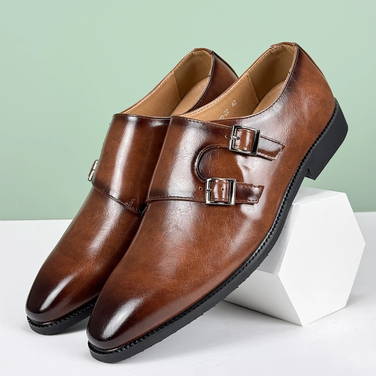 Classic Men's Genuine Leather Belt Strap Shoes