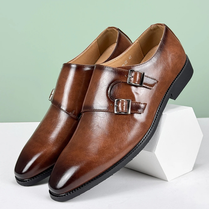 Classic Men's Genuine Leather Belt Strap Shoes