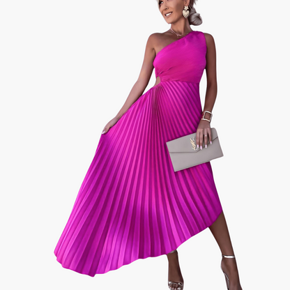 Chic One Shoulder Mini Evening Dress for Ladies - Olytrend