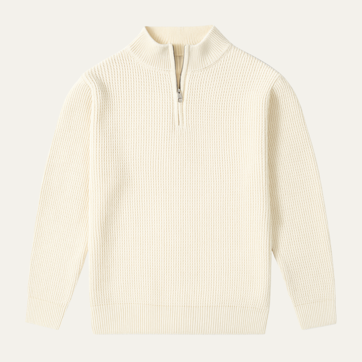 Classic Men's Zip Neck Soft Knit Sweater - Nocini