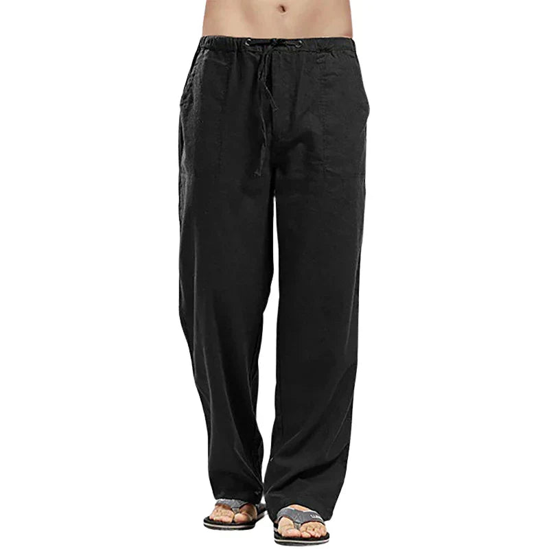 Comfortable Linen Mens Relaxed Fit Pants